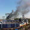 Photos: US Open <em>Smoking</em> Today (Because Of Nearby Junk Yard Fire)